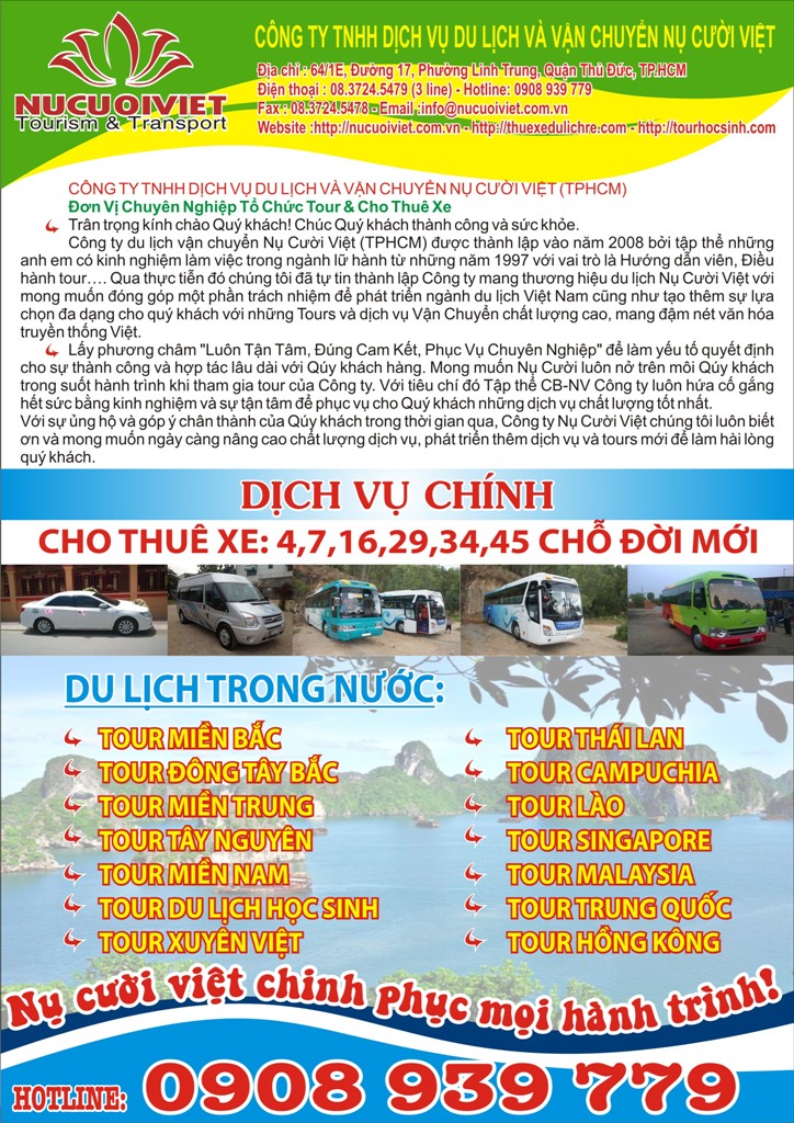 Công ty TNHH Dịch vụ Du lịch và Vận chuyển Nụ Cười Việt